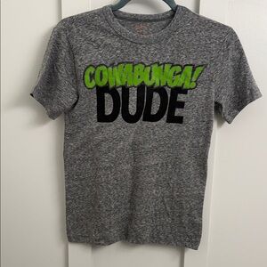 Crewcuts Gray Tee with Green and Black Graphic